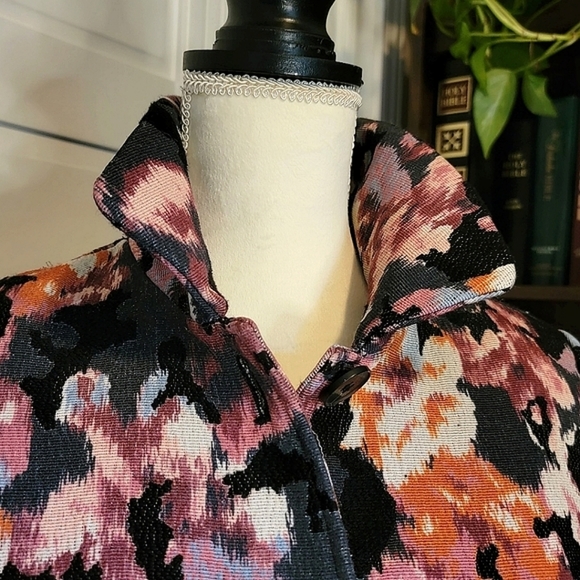 Chico's Spring Summer Floral Topper Blazer Coat Size US 4 / 6 (Small) - Picture 8 of 11